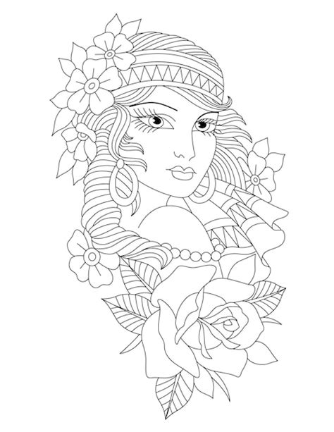 Dibujos De Gitana Para Colorear Vsun