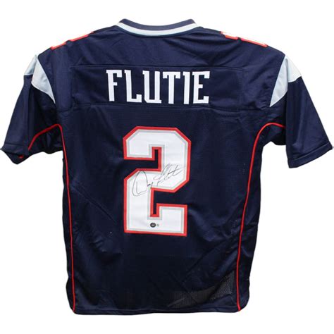 Doug Flutie Autographedsigned Pro Style Jersey Blue Beckett Denver