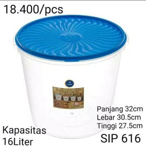 Jual Toples Sealware Bulat Peacock Liter Sip Kota Bekasi