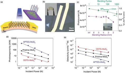 A Schematics Of A Flexible MoS 2 Based Photodetector On A PET