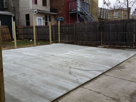 Concrete Row Home Parking Pad Driveways By Custom Stoneworks And Design