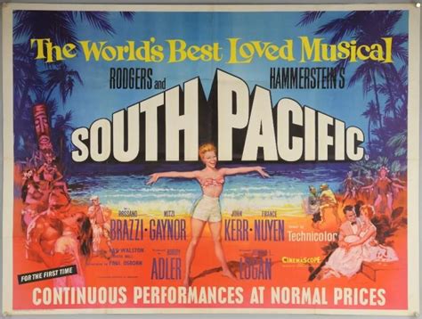 Sold Price South Pacific 1960s Rr British Quad Film Poster Musical