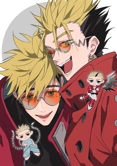 Safebooru 4boys D Black Hair Black Shirt Blonde Hair Blue Eyes Chibi Earrings Glasses Highres