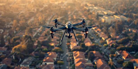 Premium Photo Unmanned Aerial Vehicle Uav For Surveillance And Law Enforcement In Urban Areas