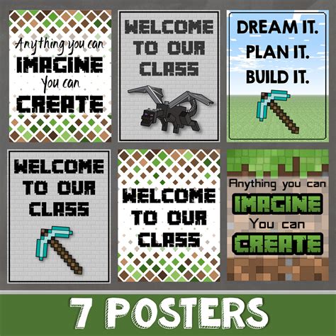 Minecraft Door Display Bulletin Board