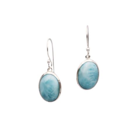 Larimar Earrings The Lizzadro Museum Of Lapidary Art