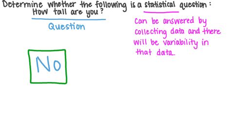 Question Video Identifying Statistical Questions Nagwa