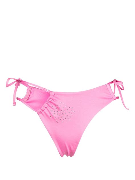 Hrh Crystal Embellished Cut Out Bikini Bottoms Farfetch