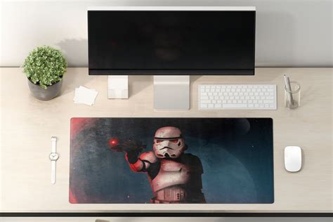 Stormtrooper Desk Mat Star Wars Extra Large Mouse Pad Star Etsy