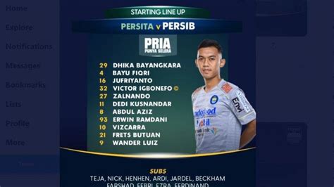 Tonton Live Streaming Indosiar Persib Bandung Vs Persita Tangerang