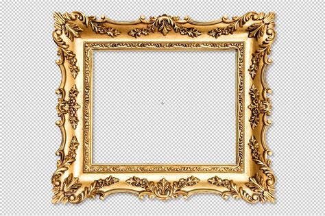 Baroque Golden Picture Frame Png Picture Frames Baroque Frames Gold