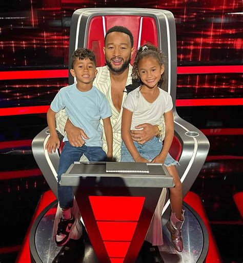 John Legend Brings His Kids Luna and Miles on The Voice Set: Photos