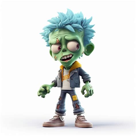 Premium Ai Image Cute Zombies Cartoon D Characters