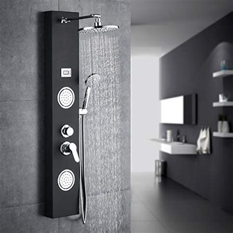 Buy Rovate Modern 304 Stainless Steel Rainfall Shower Panel Tower