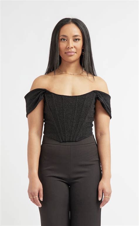 Glitter Knit Corset Top Pagani