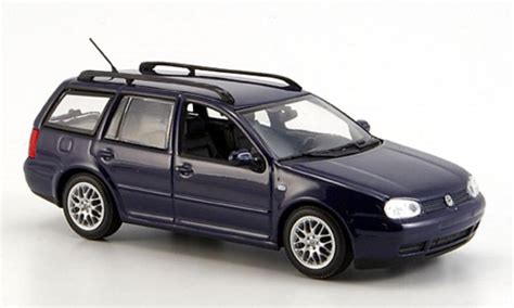 Miniature Volkswagen Golf Iv Minichamps Iv Variant Bleu