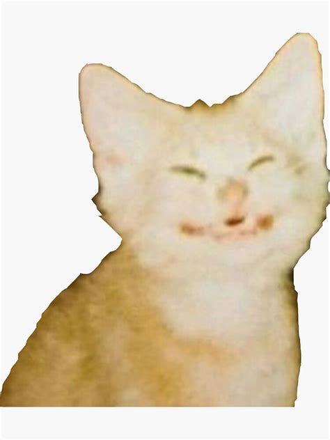 "smiling cat meme " Sticker for Sale by nataliestarks | Redbubble