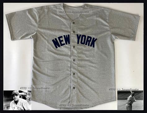 Babe Ruth New York Baseball Jerseys Top Stitched Ruth Etsy