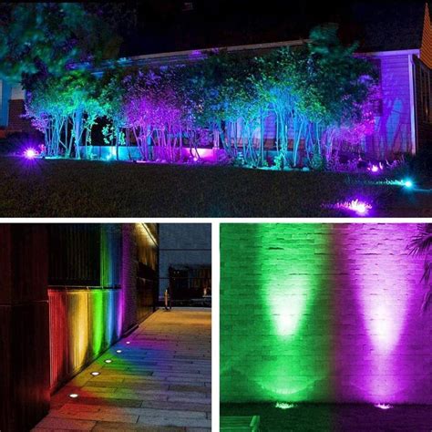 NeuTerra Smart LED Colored Pathway Up Lights 2 Pack Doheny S Pool