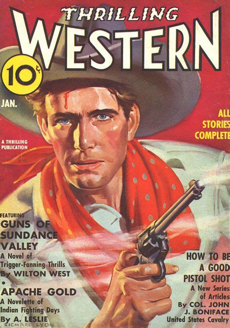 Thrilling Western Vintage Pulp Mens Adventure Magazine Male