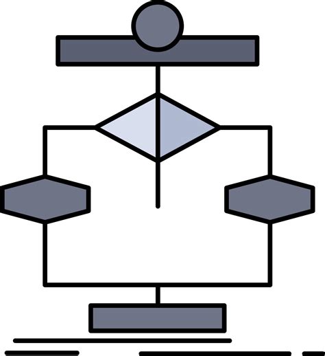 Algorithm chart data diagram flow Flat Color Icon Vector 15261757 ...