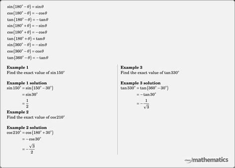 Angles Of Any Magnitude Maths Advanced Year 11 NSW