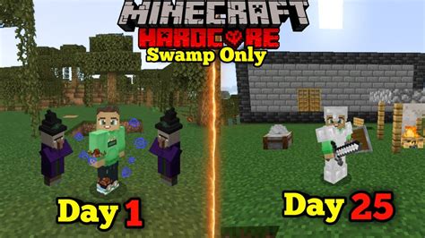 I Survived Days In Minecraft Hardcore On Swamp World In