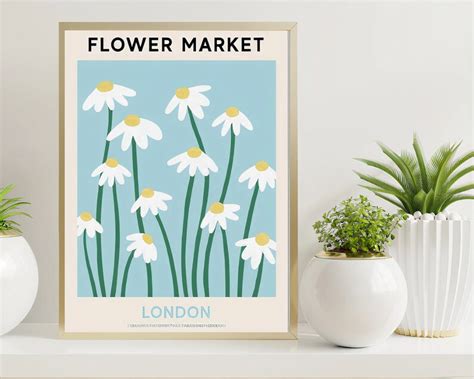 Flower Market Print Set Of 6 Botanical Wall Art Floral Etsy Canada