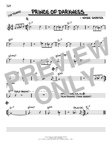 Prince Of Darkness Reharmonized Version Arr Jack Grassel Sheet