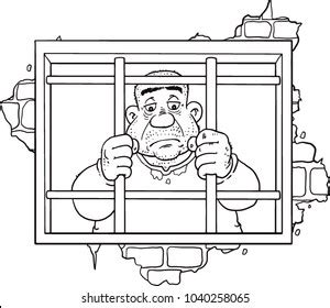 Cartoon Criminal Jail Stock Vector (Royalty Free) 1040258065 | Shutterstock