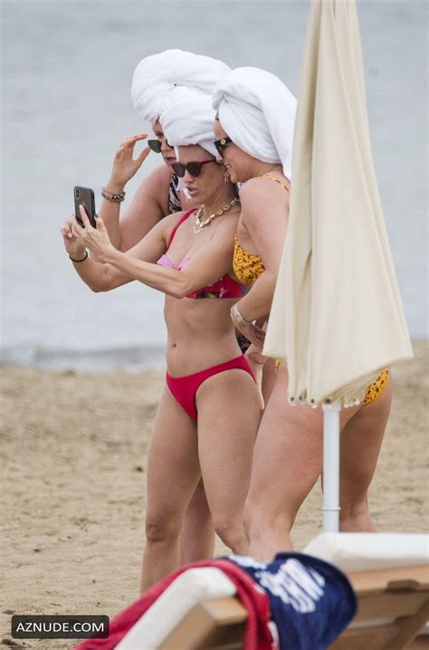 Ashley Roberts Sexy In An Incredible Svelte Physique In Her Striking Red Floral Patterned Bikini