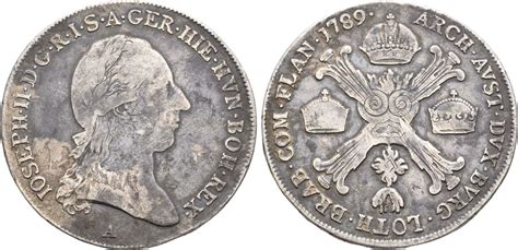 Habsburg 1 2 Kronentaler 1789 A Joseph II 1780 1790 Ss Wien MA Shops