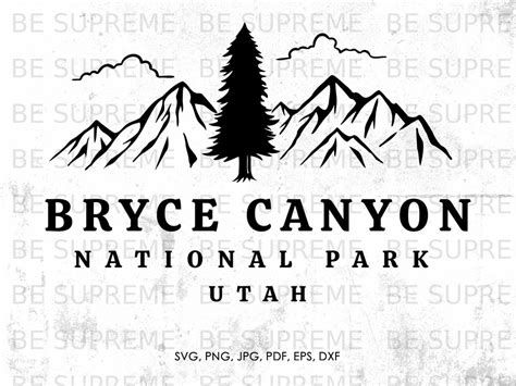 Bryce Canyon Utah Svg National Park Svg Png  Pdf Eps Dxf