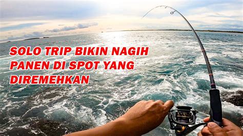 Solo Trip Berburu Giant Trevally Full Strike Cuma Pake Ultra Light