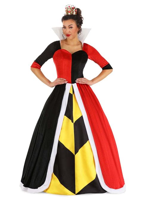 Womens Deluxe Disney Queen Of Hearts Costume Alice In Wonderland