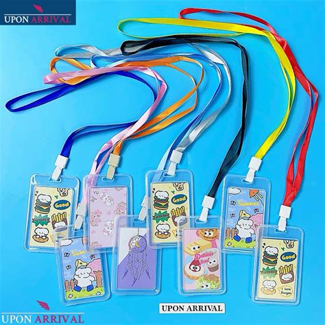 Mm Clear Plastic Vertical Id Badge Name Tag Card Holder With Lanyards