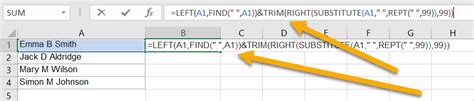 How To☝️ Remove The Middle Name From A Full Name In Excel Spreadsheet Daddy