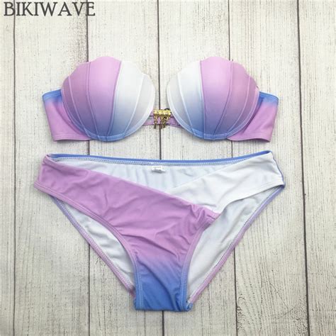 Sexy Bikini 2018 New Arrival Shell Bikini Sets Beachwear Women Halter