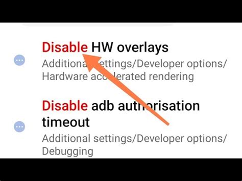 redmi  pro developer mode settinghow  set disable hw overlays
