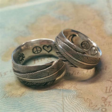 Unique Wedding Rings Silver Wedding Bands Sterling Silver - Etsy