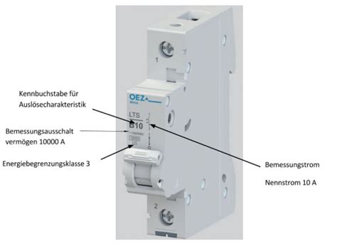 Leitungsschutzschalter Aufbau Sicherungsautomaten Schutzschalter