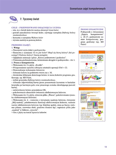 Zajęcia komputerowe scenariusze zajęć klasa 2