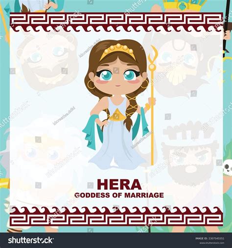 Dibujos Animados De Hera Diosa Griega Vector Premium Greek Gods And