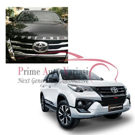 Jual Emblem Tulisan Huruf Toyota Fortuner Engine Hood Kap Mesin Oem