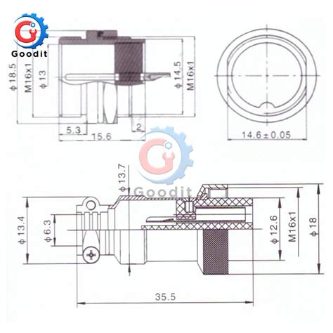 1set Gx16 2345678910 Pin Mannelijke And Vrou Grandado