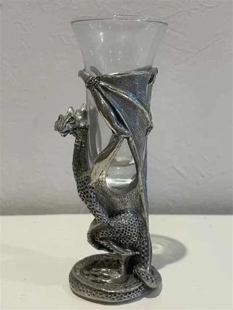 Royal Selangor Lord Of The Rings Pewter Smaug Shot Glass Or Chess Piece