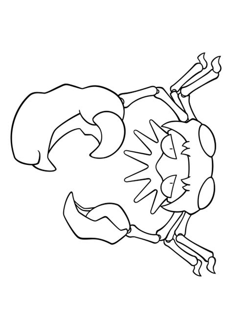 099 Kingler Coloring Pages Pokemon Coloring Pages Colorings Cc