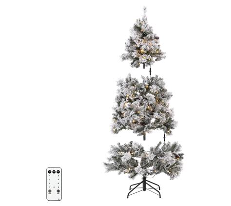 Safavieh 5 5 Ft Frosted Pre Lit Faux Pine Christmas Tree QVC