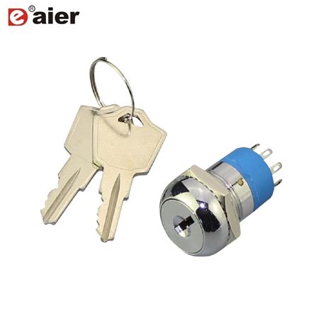 4A 28VDC on-on-on Door Electric 3 Position Key Switch Lock - China 3 ...