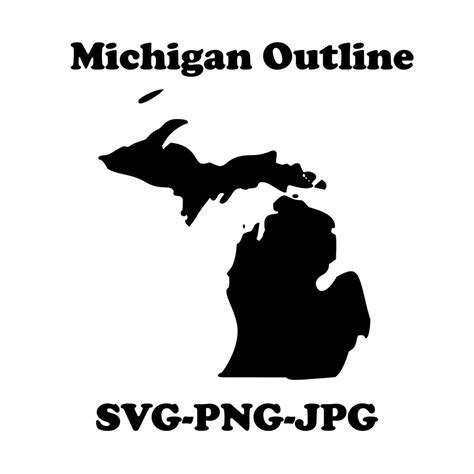 Michigan Svg Michigan Michigan Outline Svg Michigan State Svg State